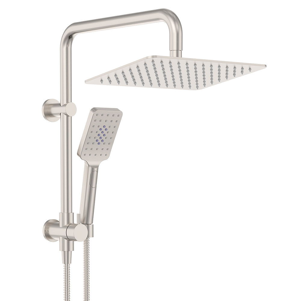 Tono Twin Half-Rail Shower - Brushed Nickel