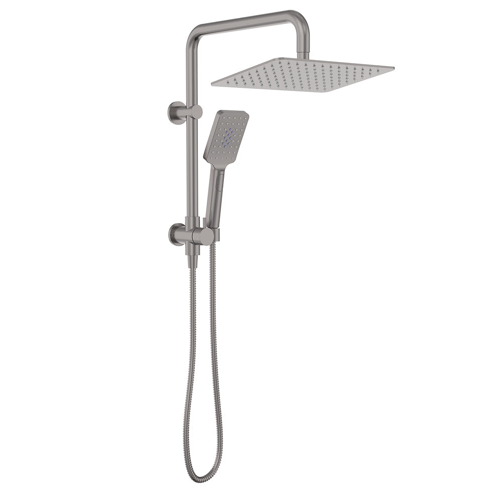 Tono Twin Half-Rail Shower - Gun Metal