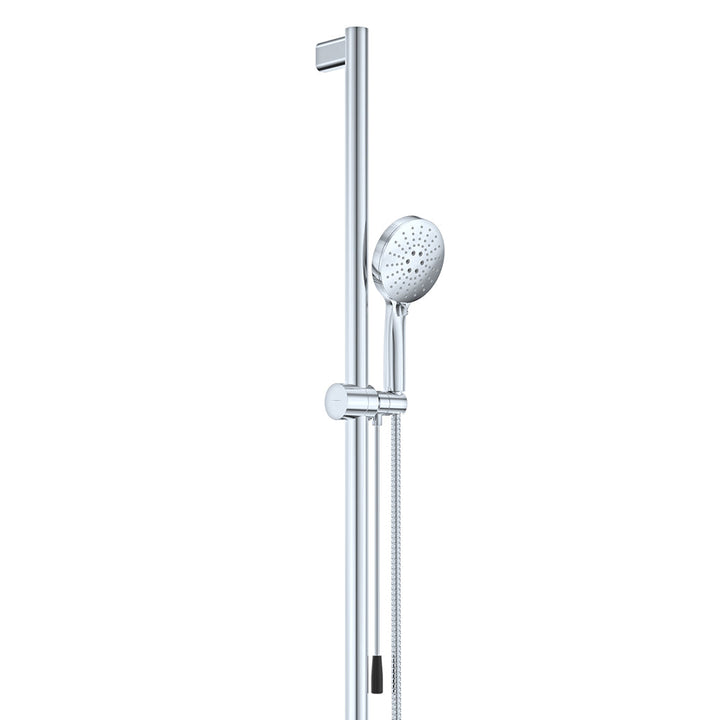 Care Inverted T Rail Shower with Push/Pull Slider - Chrome