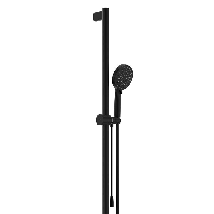 Care Inverted T Rail Shower with Push/Pull Slider - Matte Black