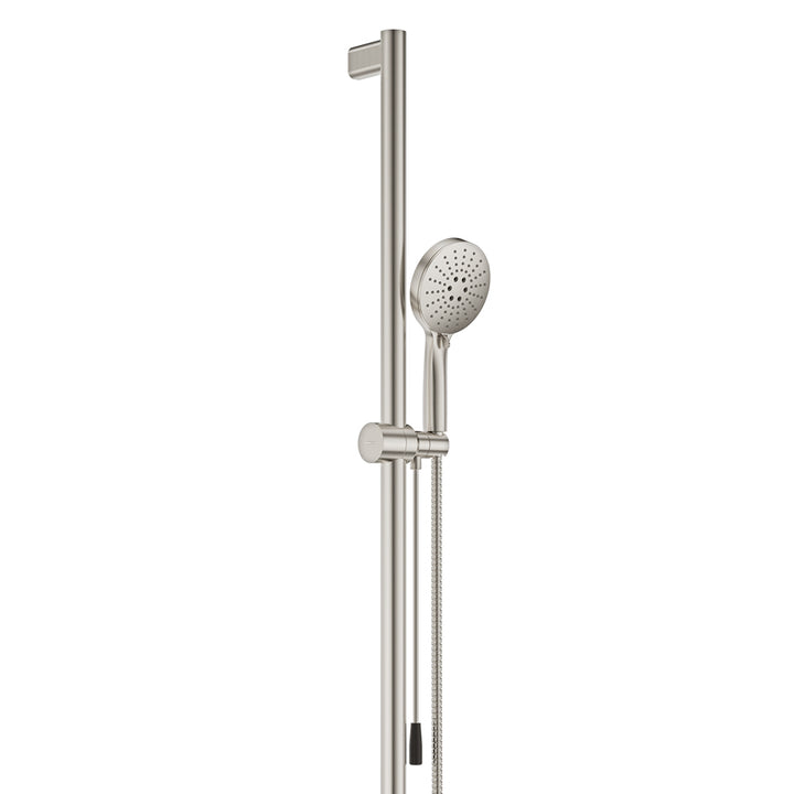 Care Inverted T Rail Shower with Push/Pull Slider - Brushed Nickel