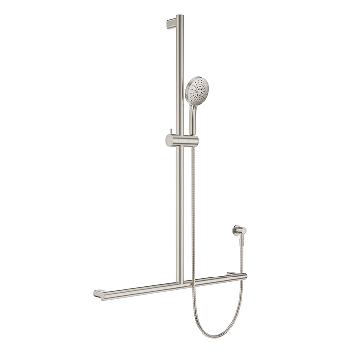 Care Inverted T Rail Shower - Brushed Nickel