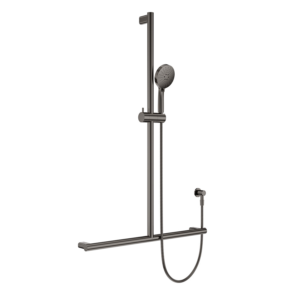 Care Inverted T Rail Shower - Gun Metal