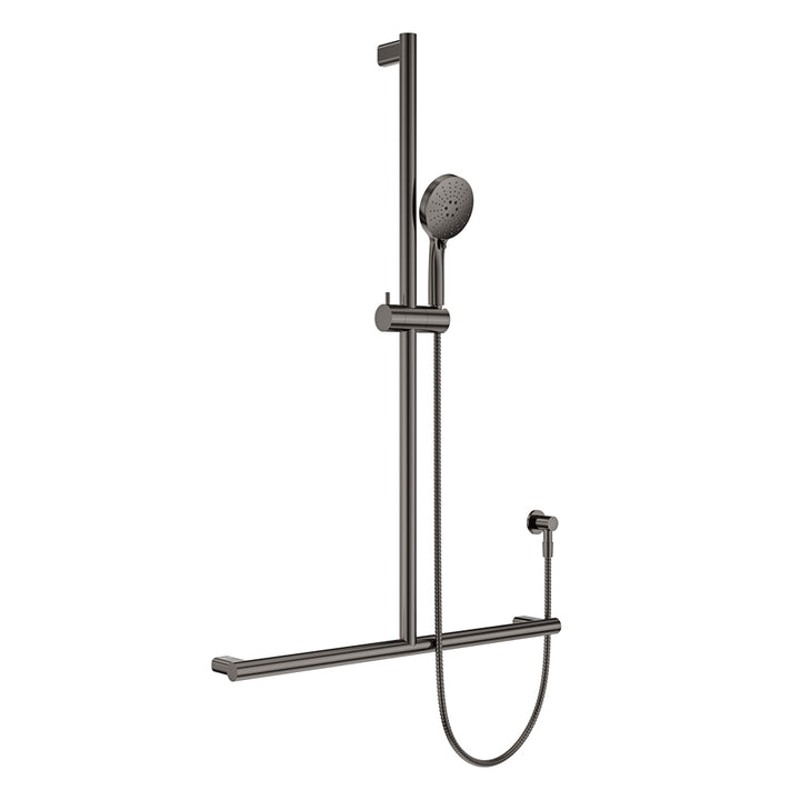 Care Inverted T Rail Shower - Gun Metal