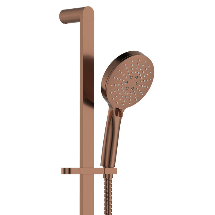 Empire Slim Rail Shower - Brushed Copper