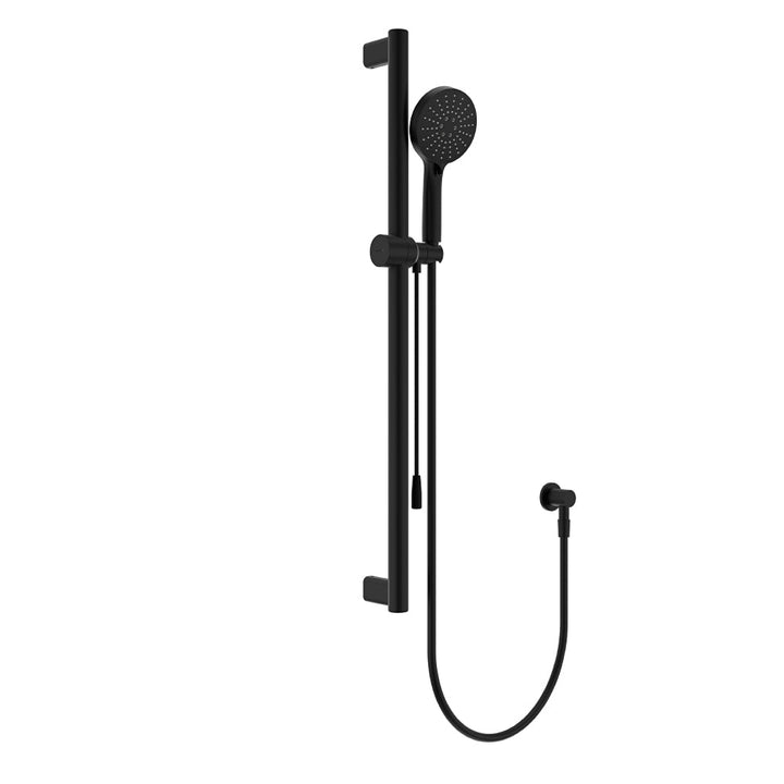Care Rail Shower with Push/Pull Slider - Matte Black