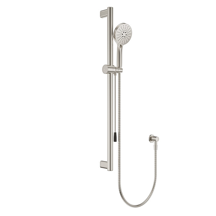 Care Rail Shower with Push/Pull Slider - Brushed Nickel