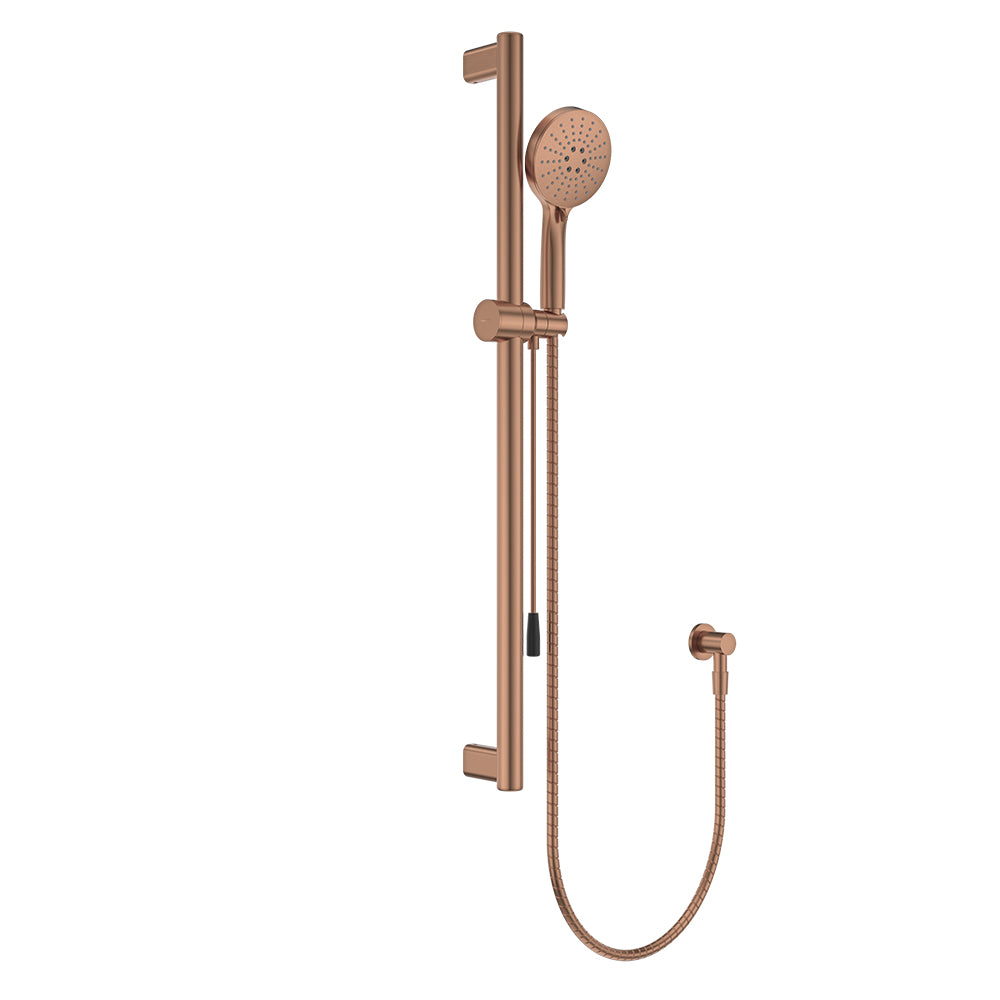 Care Rail Shower with Push/Pull Slider - Brushed Copper