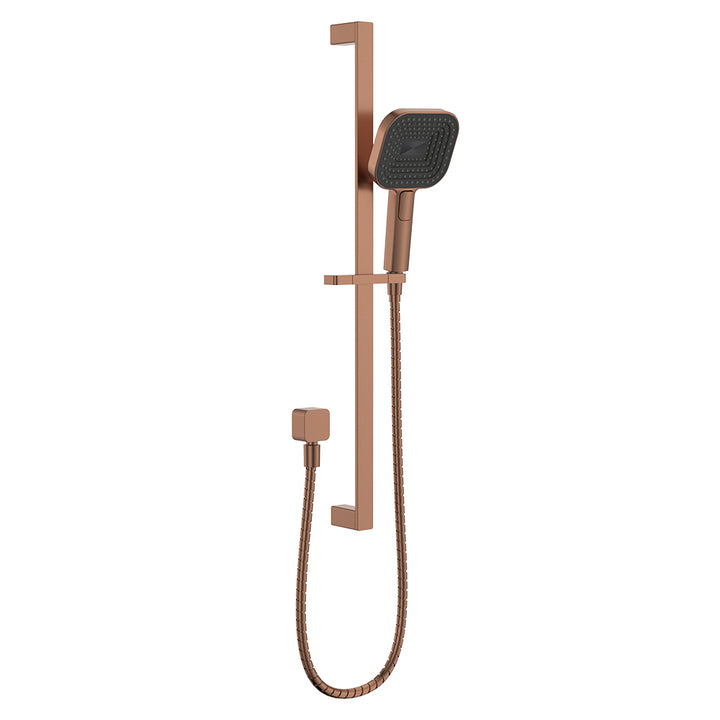 Kuro Rail Shower Soft Square Head - Brushed Copper