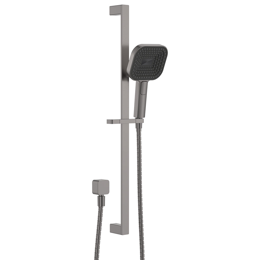 Kuro Rail Shower Soft Square Head - Gun Metal
