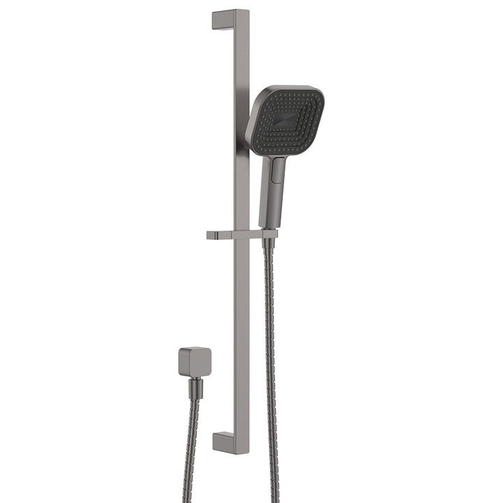 Kuro Rail Shower Soft Square Head - Gun Metal