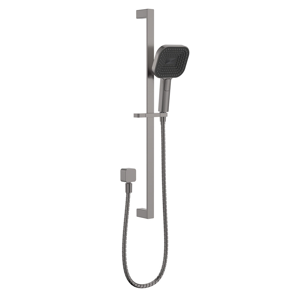 Kuro Rail Shower Soft Square Head - Gun Metal