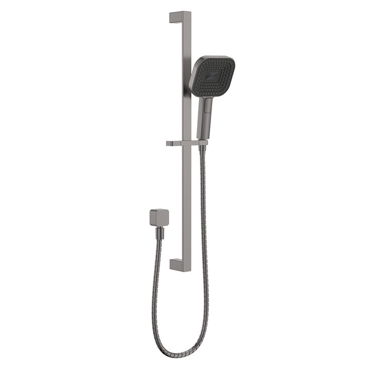 Kuro Rail Shower Soft Square Head - Gun Metal