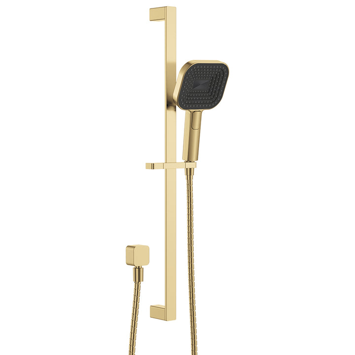 Kuro Rail Shower Soft Square Head - Urban Brass