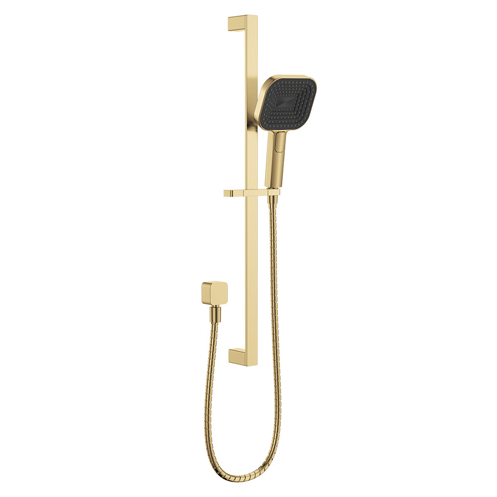 Kuro Rail Shower Soft Square Head - Urban Brass