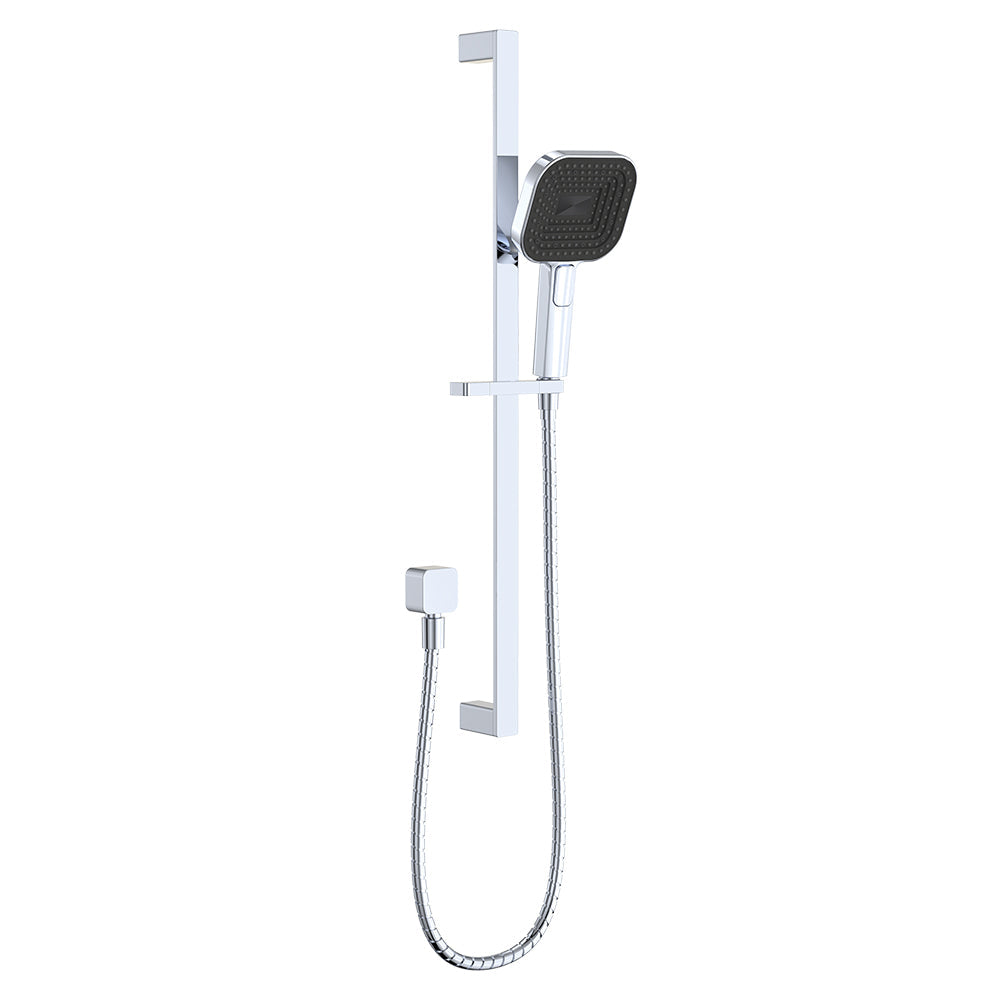 Kuro Rail Shower Soft Square Head - Chrome