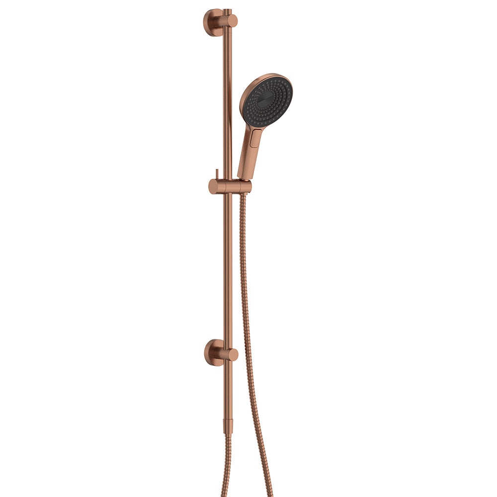 Kuro Rail Shower Round - Brushed Copper