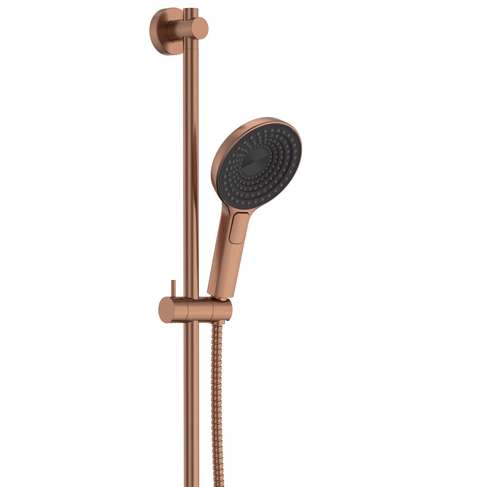 Kuro Rail Shower Round - Brushed Copper