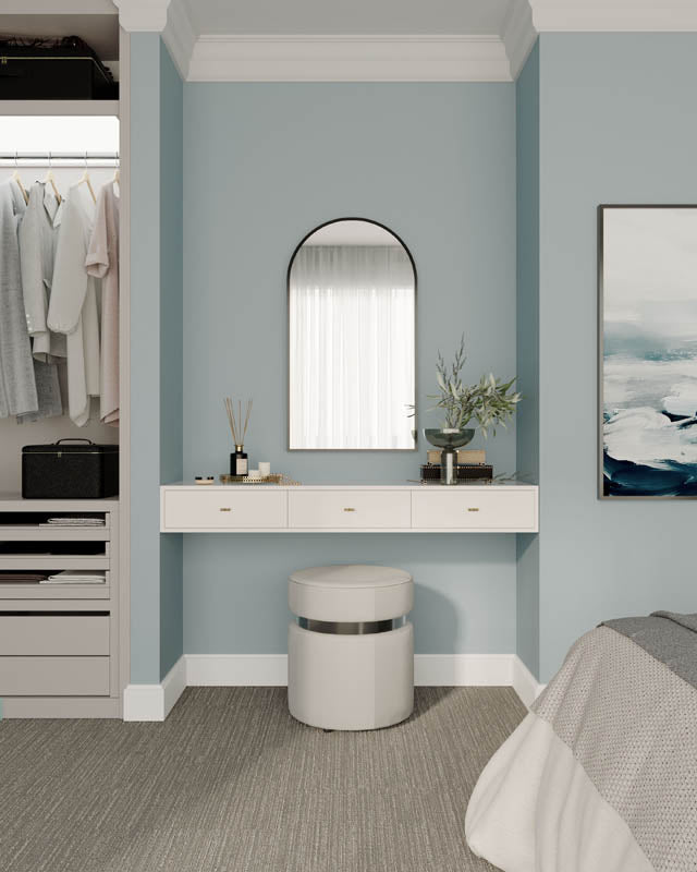 Modern Arch Mirror with Portable Magnifier Georgian Metal product view 7