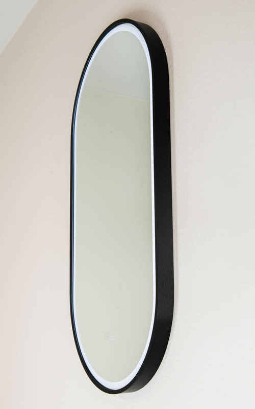 Gatsby LED Mirror with Demister and Portable Magnifier Manhattan Black lifestyle view 4