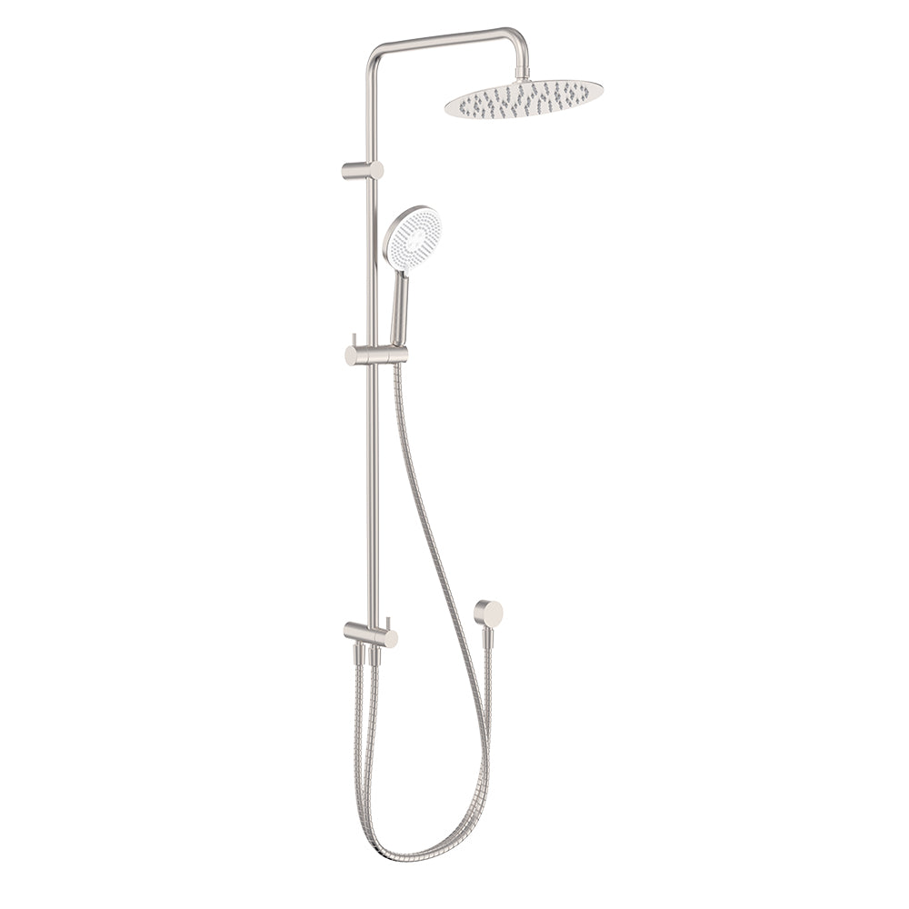 Kaya Retrofit Twin Shower - Brushed Nickel