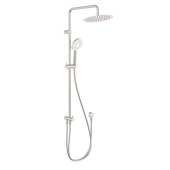 Kaya Retrofit Twin Shower - Brushed Nickel
