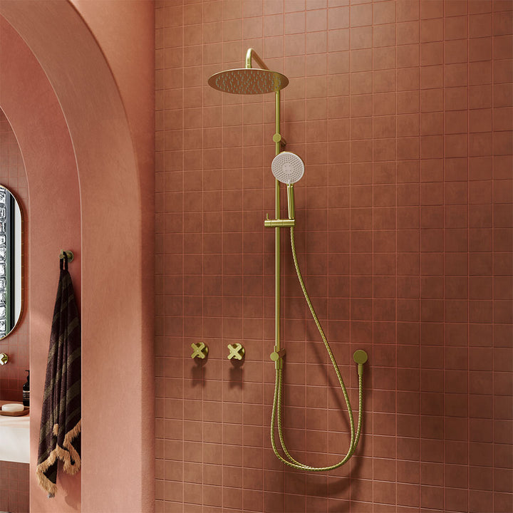Kaya Retrofit Twin Shower - Urban Brass
