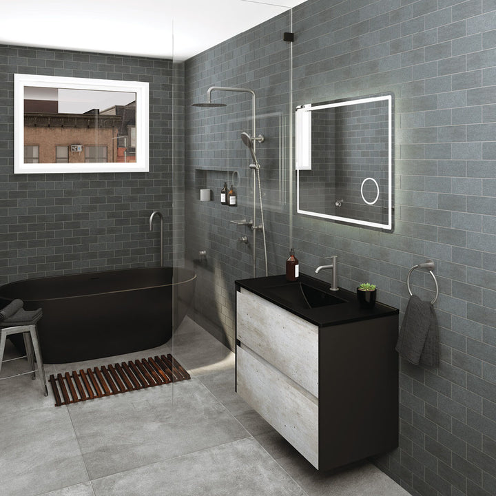 Kaya Twin Shower - Gun Metal
