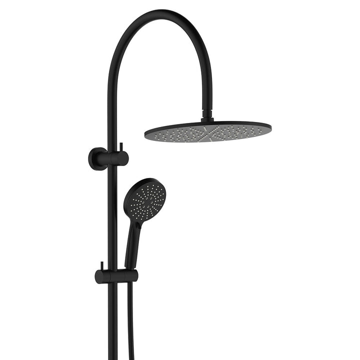 Empire Slim Curved Twin Shower - Matte Black