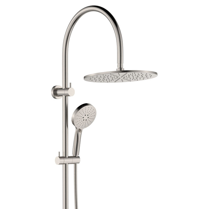 Empire Slim Curved Twin Shower - Brushed Nickel