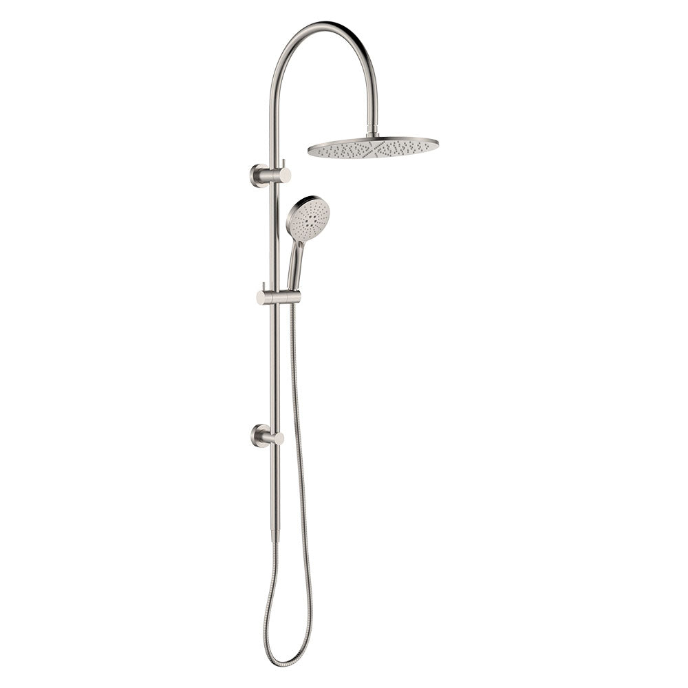 Empire Slim Curved Twin Shower - Brushed Nickel