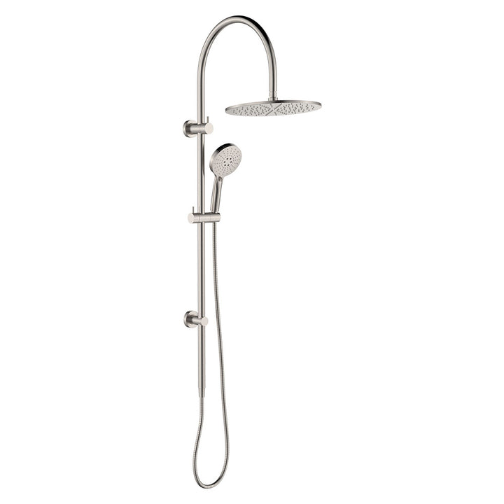 Empire Slim Curved Twin Shower - Brushed Nickel