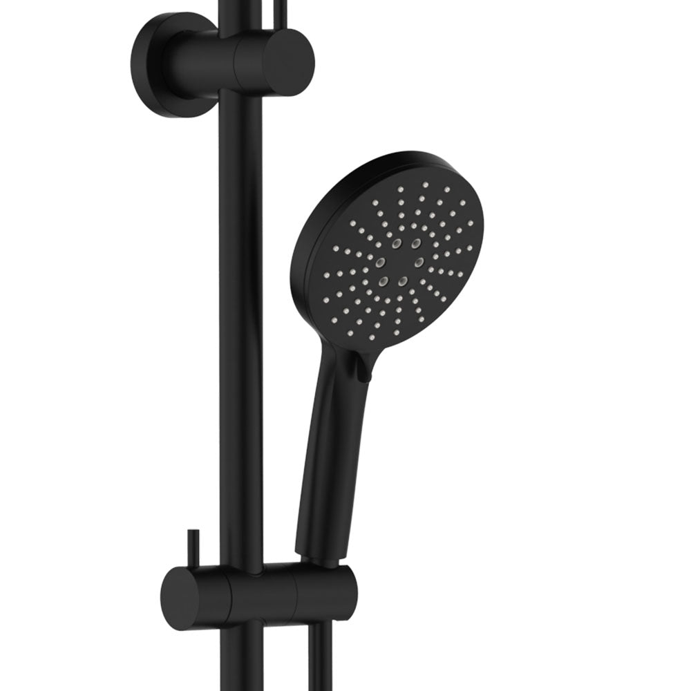 Empire Slim Curved Twin Shower - Matte Black