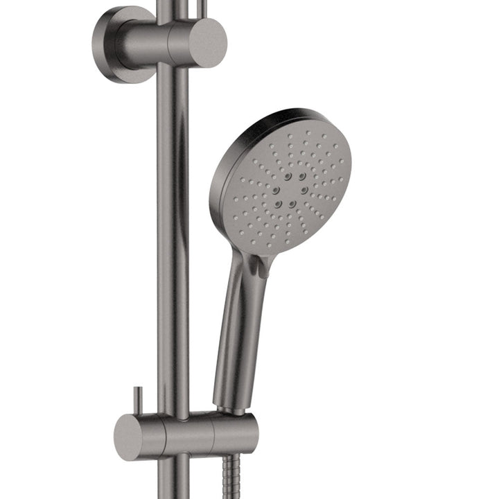 Empire Slim Curved Twin Shower - Gun Metal