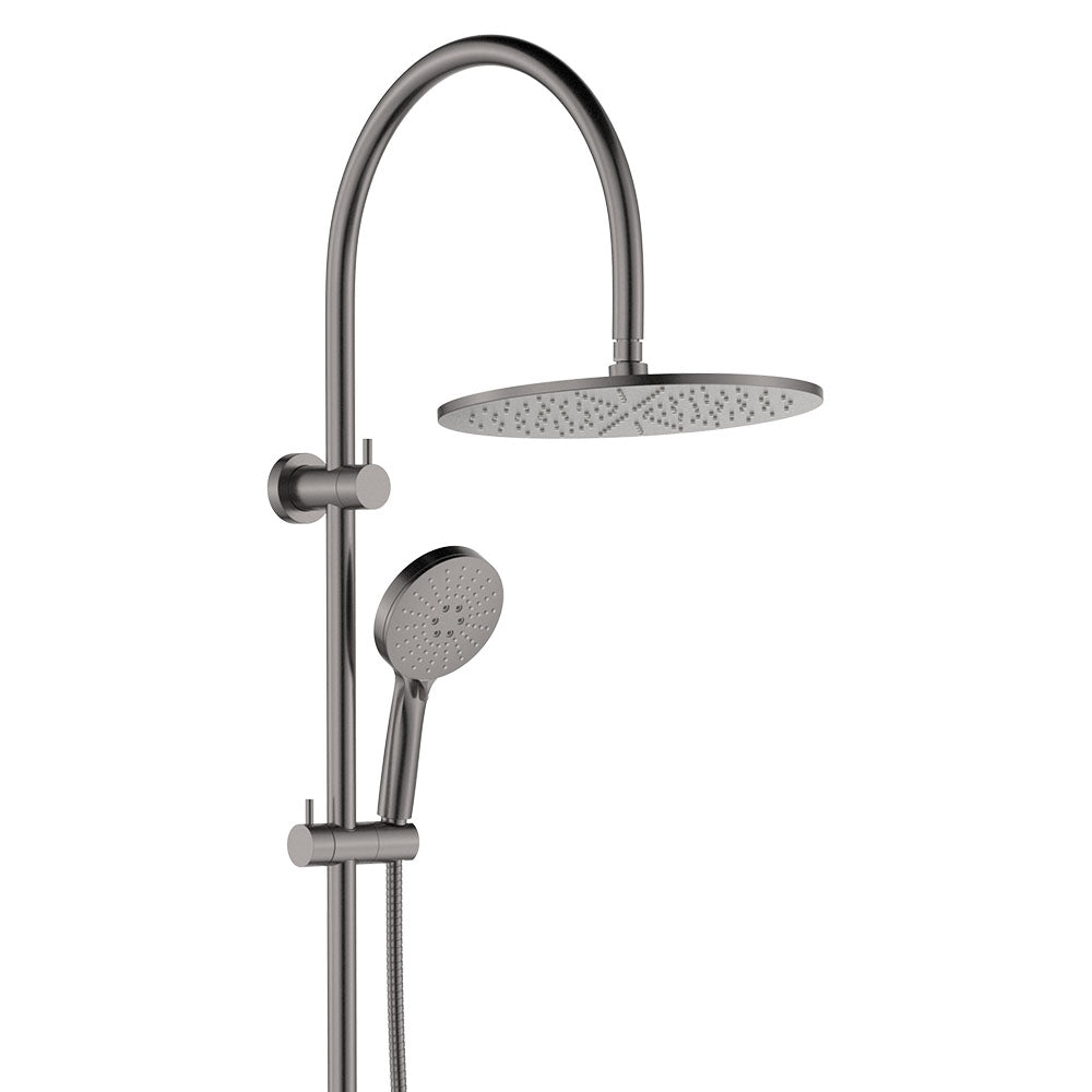 Empire Slim Curved Twin Shower - Gun Metal