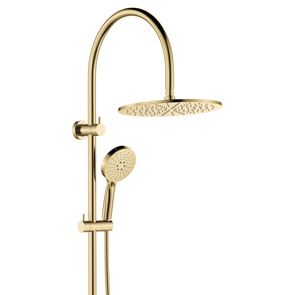 Empire Slim Curved Twin Shower - Urban Brass