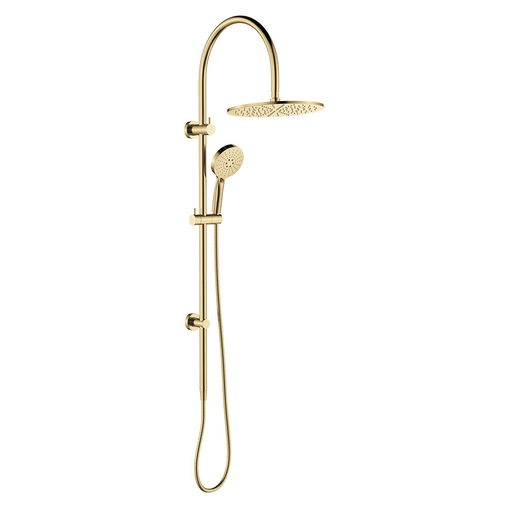 Empire Slim Curved Twin Shower - Urban Brass