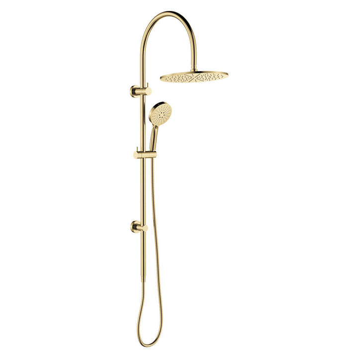 Empire Slim Curved Twin Shower - Urban Brass