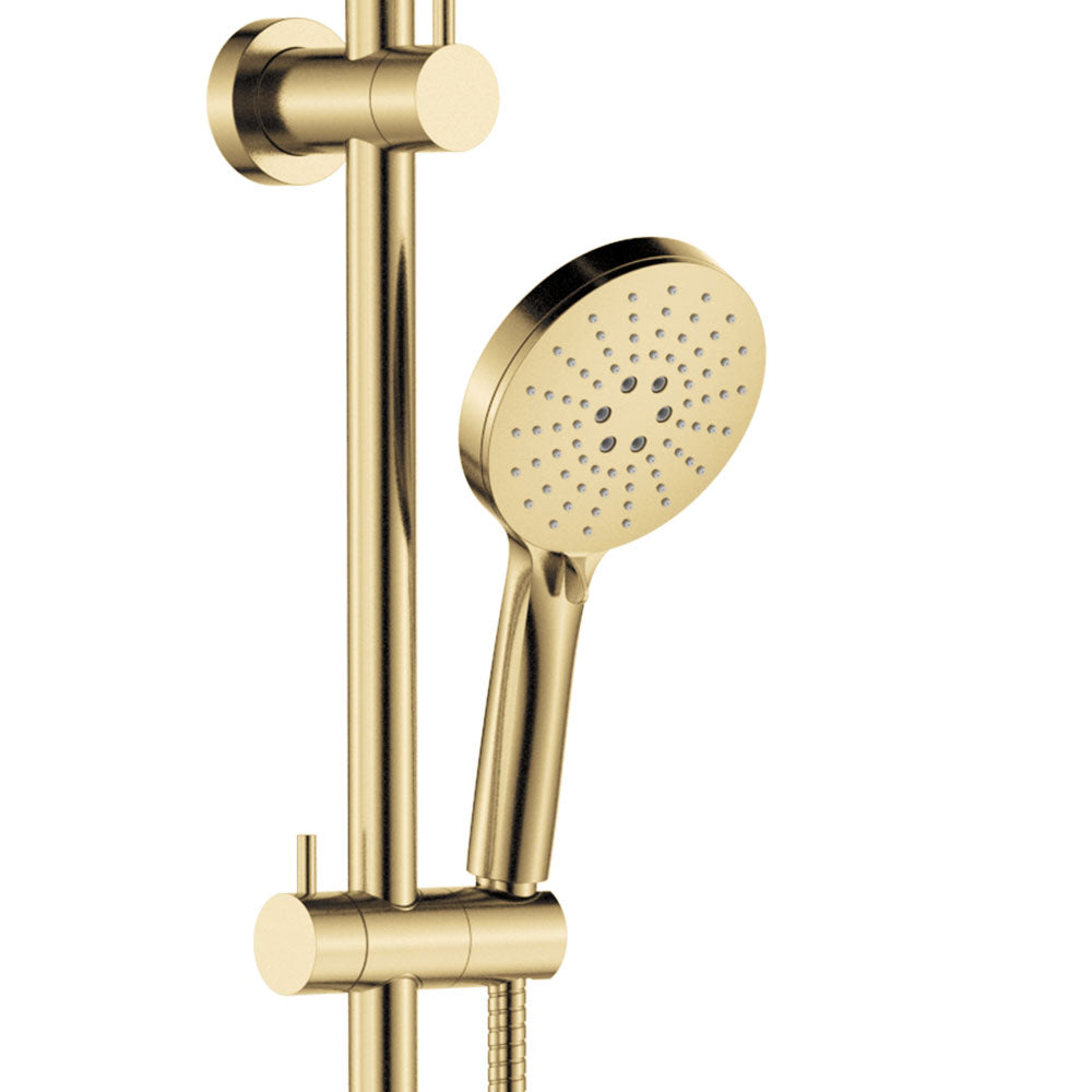 Empire Slim Curved Twin Shower - Urban Brass