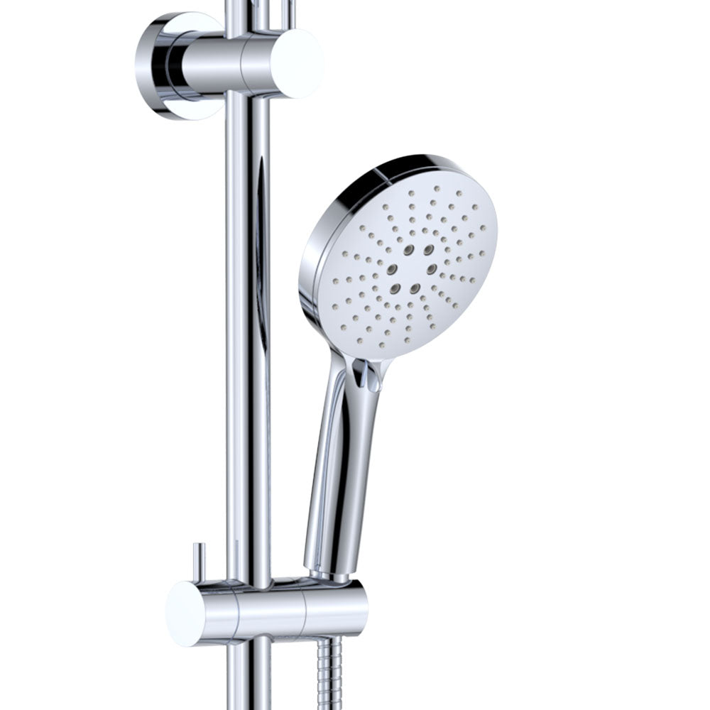 Empire Slim Curved Twin Shower - Chrome