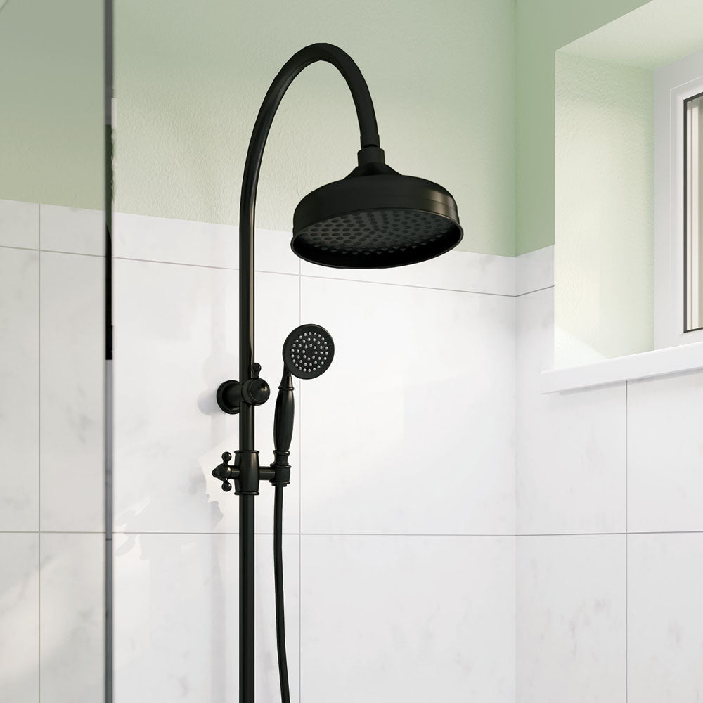 Lillian Twin Shower - Matte Black