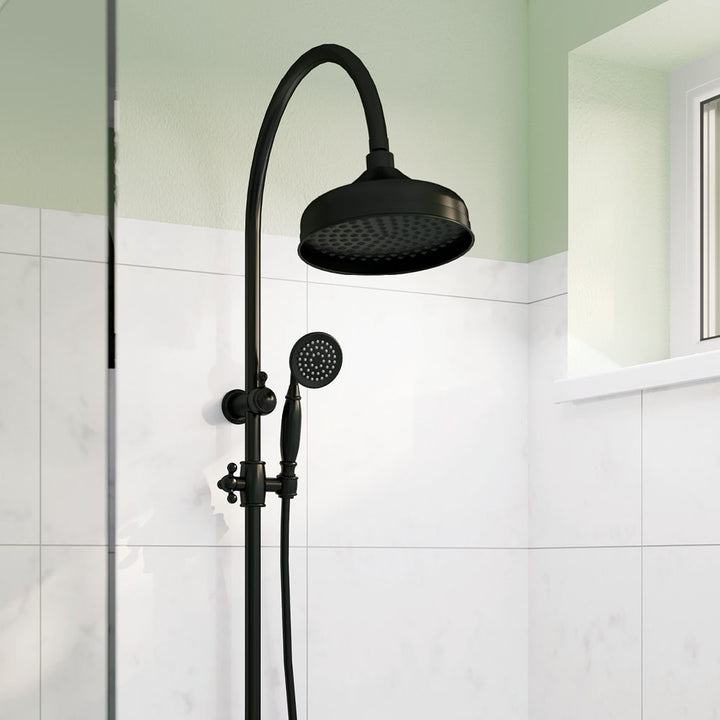 Lillian Twin Shower - Matte Black