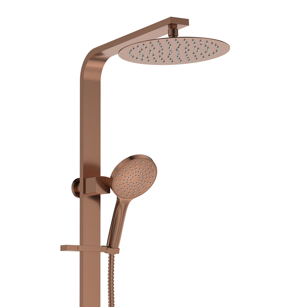 Kaya Deluxe Twin Shower - Brushed Copper