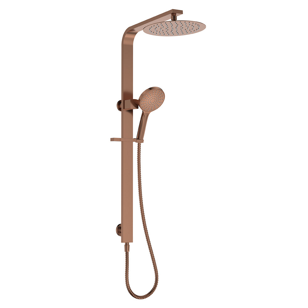 Kaya Deluxe Twin Shower - Brushed Copper