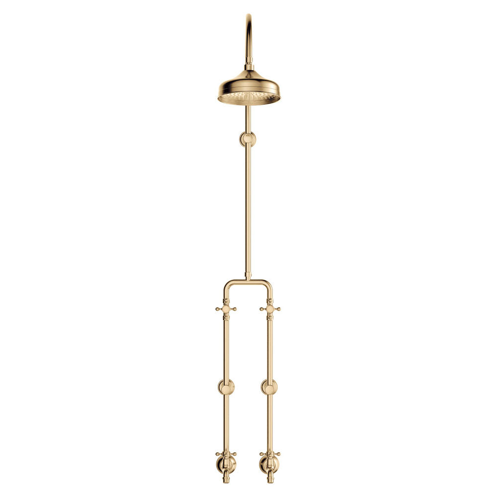 Lillian Exposed Rail Shower &amp; Bath Set - Urban Brass