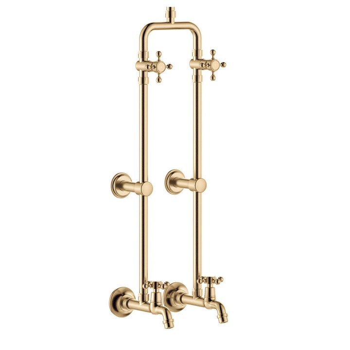 Lillian Exposed Rail Shower &amp; Bath Set - Urban Brass