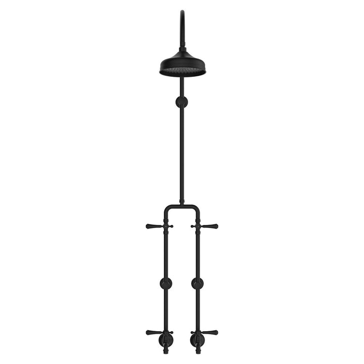 Lillian Lever Exposed Rail Shower & Bath Set - Matte Black