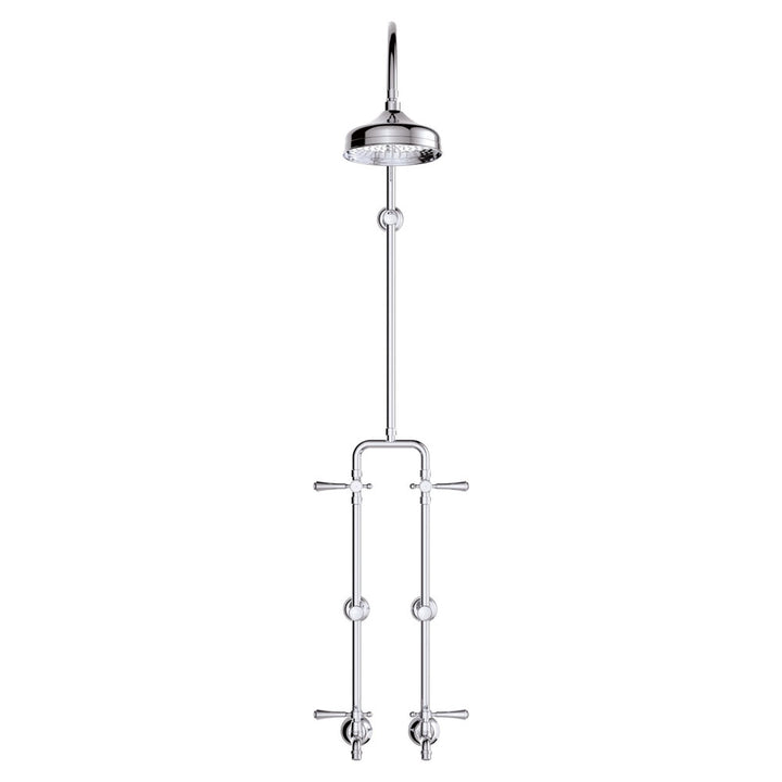 Lillian Lever Exposed Rail Shower & Bath Set - Chrome