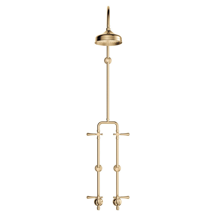 Lillian Lever Exposed Rail Shower & Bath Set - Urban Brass