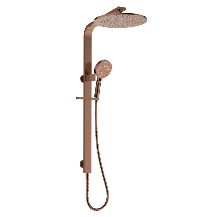 Empire Slim Deluxe Twin Shower - Brushed Copper